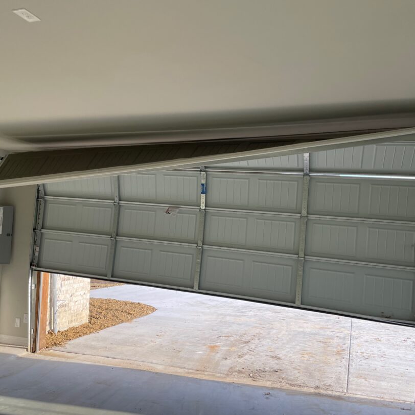 garage door off track