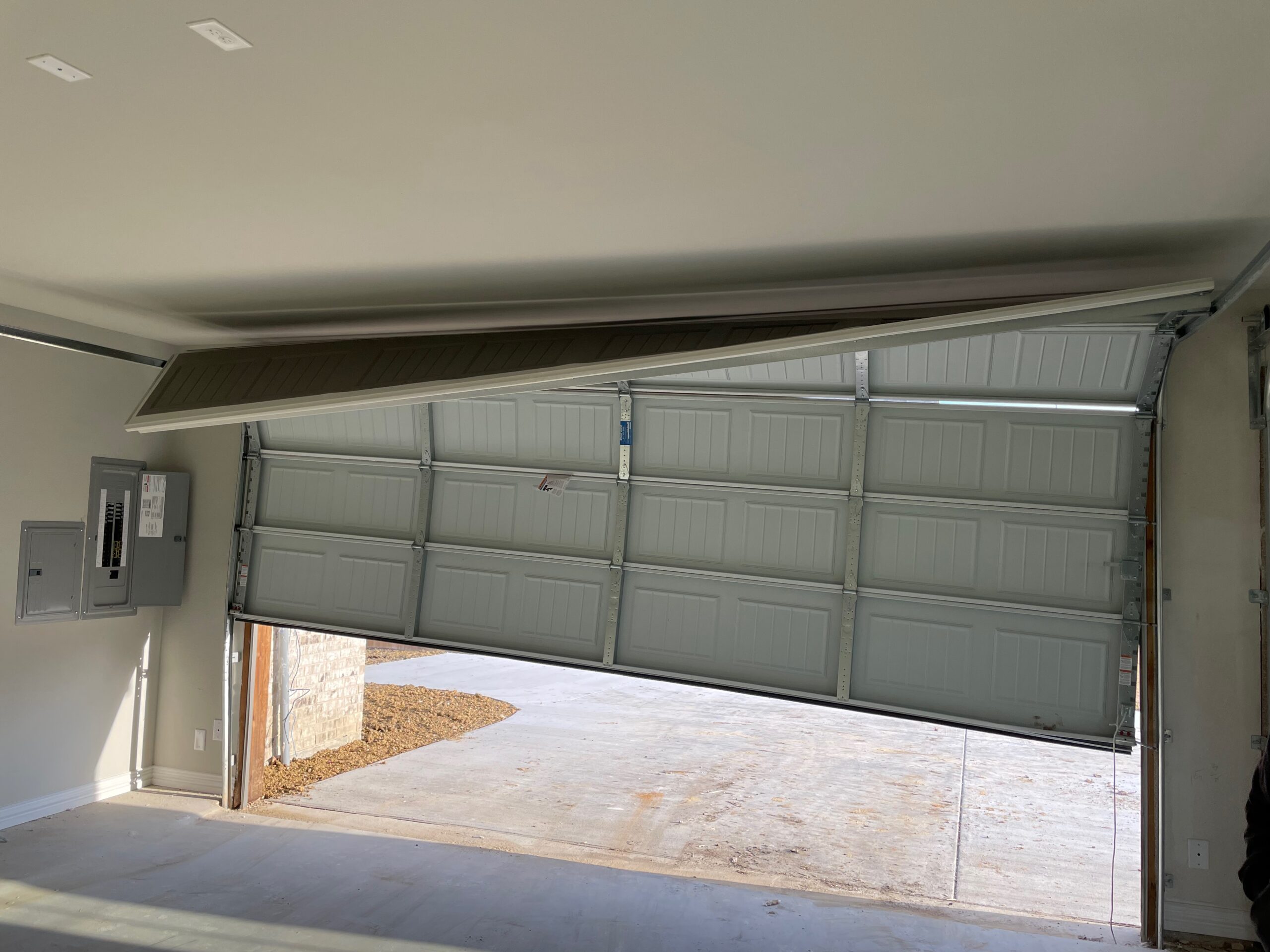 garage door off track