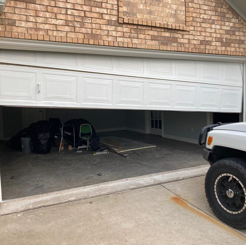 off track garage door