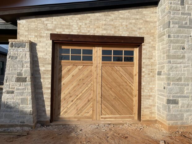 9x8 Cedar Chevon Garage Door