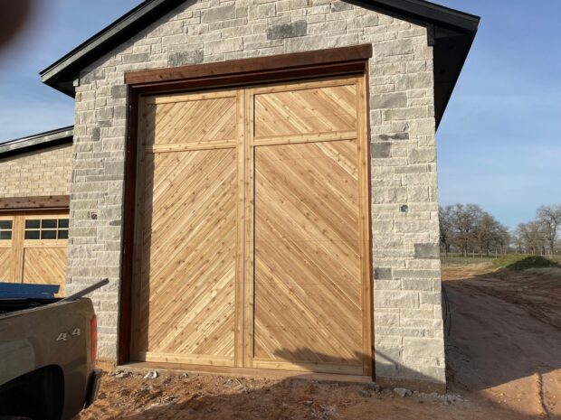 12x14 Cedar Chevron Garage Door