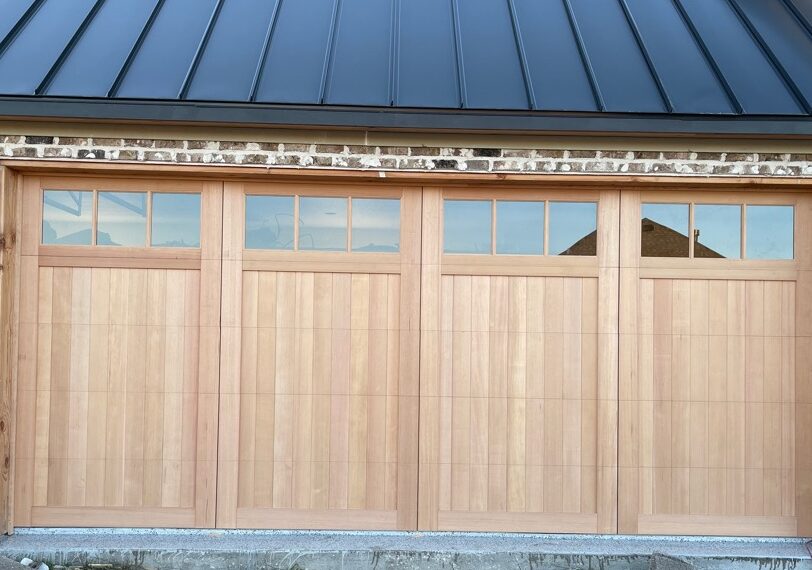 Douglas Fir Garage Doors with Glass