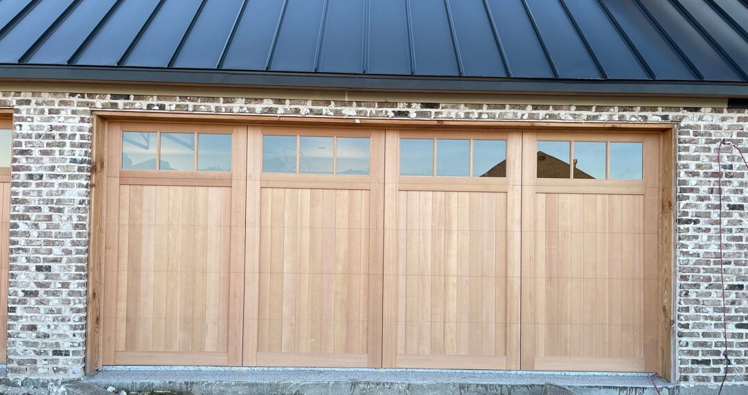 Douglas Fir Garage Doors with Glass