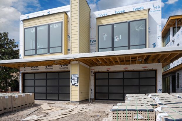 duplex with amarr vista full view garage doors