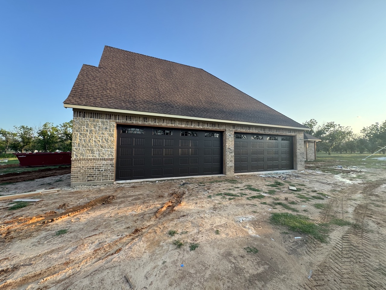 18x8 amarr designer's choice steel garage door in brown