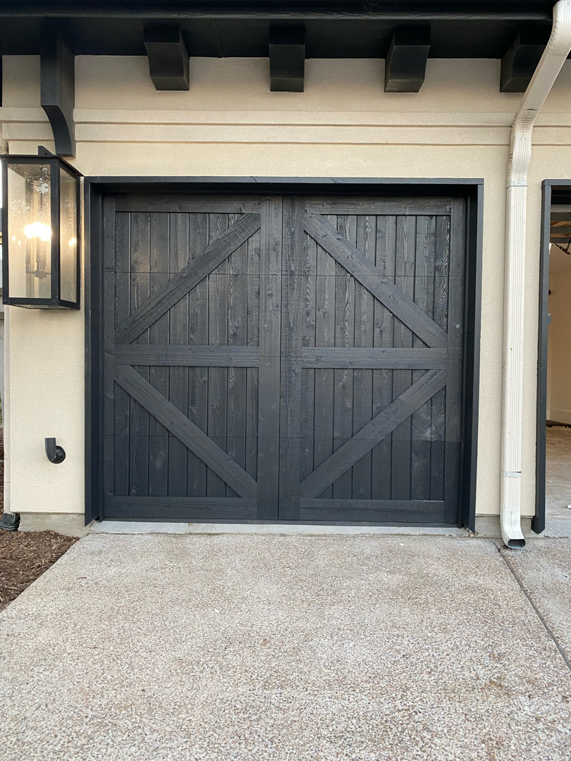 Cedar garage door exterior