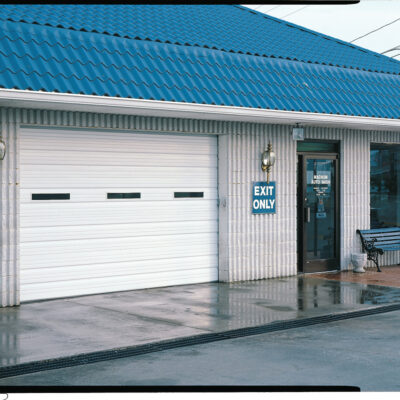 Amarr 2502 white commercial overhead garage door