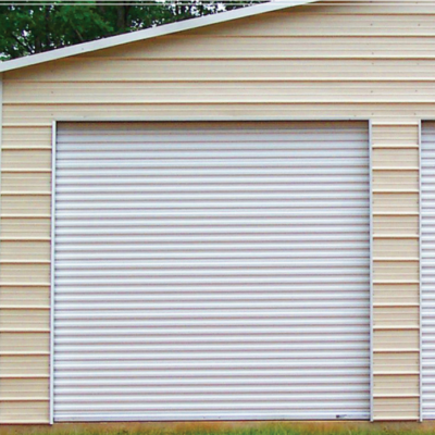 A Janus International Model 1000 roll-up door installed on a storage facility