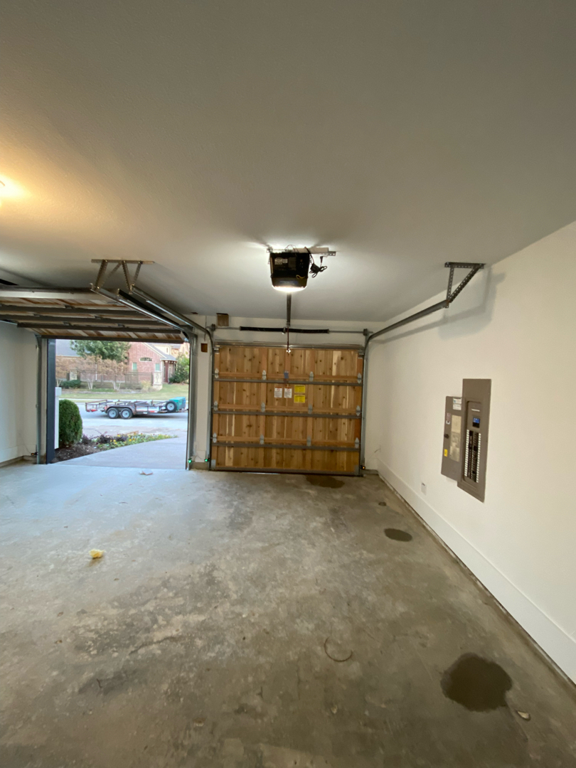 Cedar garage door interior