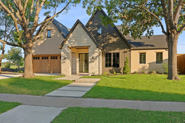 chevron cedar garage doors with dark siding