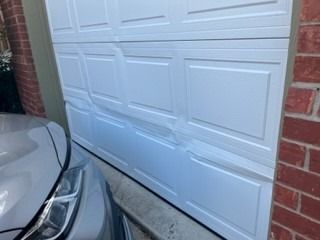 crashed garage door