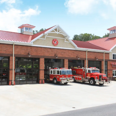 fire station with Clopay Extreme Series garage door