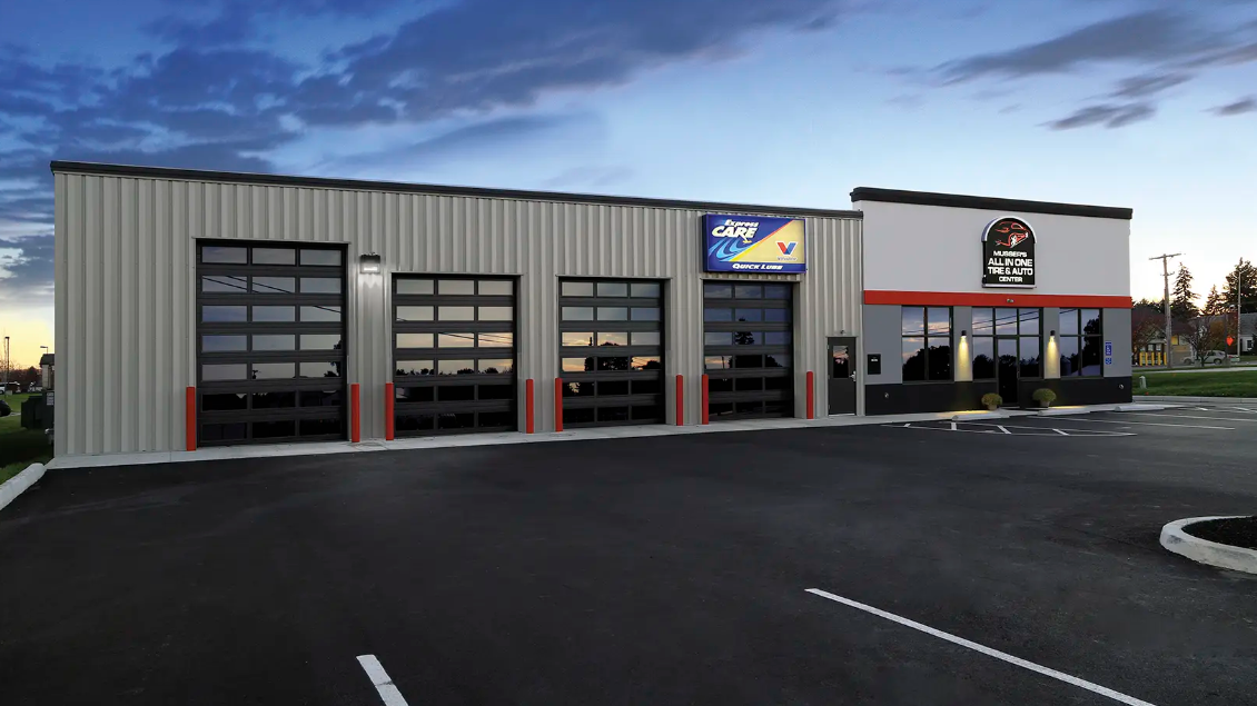 tire and auto centre with clopay extreme series garage door