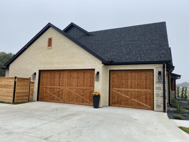 16x8-9x8 cedar garage doors with x designs