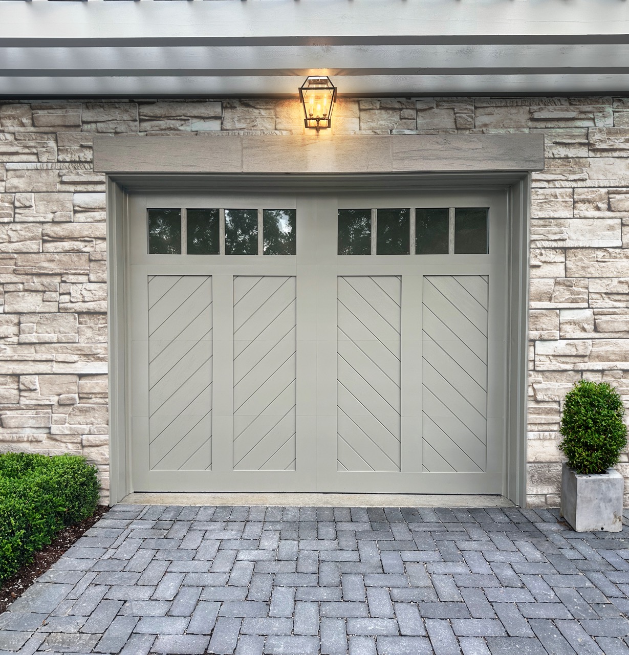 Painted Clopay Canyon Ridge Chevron Garage Door