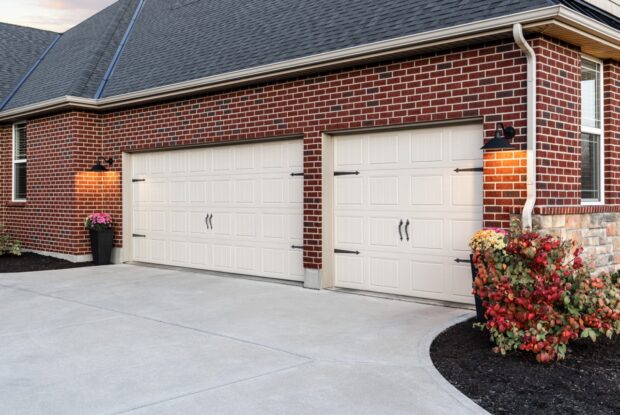 three car garage with clopay gallery steel doors