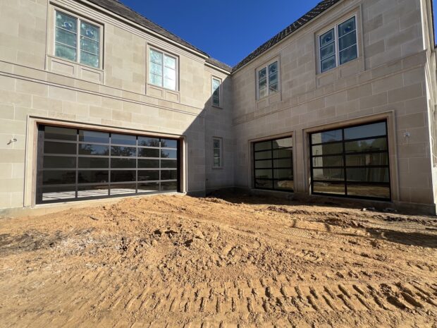 bronze full view garage doors