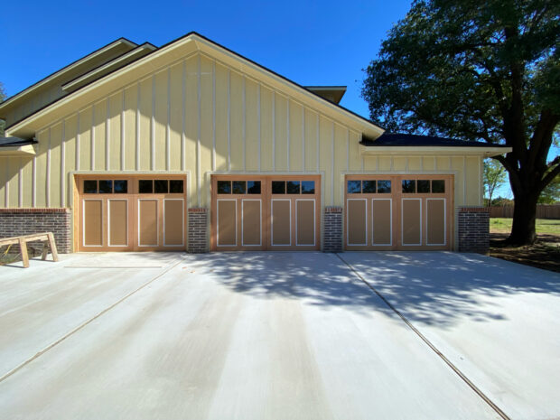 colonial style paint grade wood garage doors